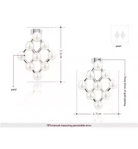 Серьги ROZI RR-72220A ромбовидной формы