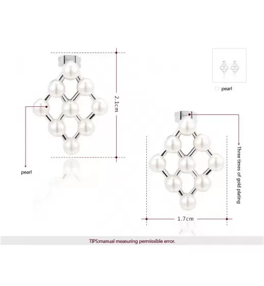 Серьги ROZI RR-72220A ромбовидной формы