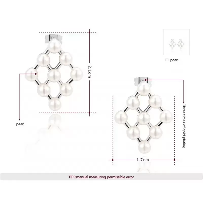 Серьги ROZI RR-72220A ромбовидной формы