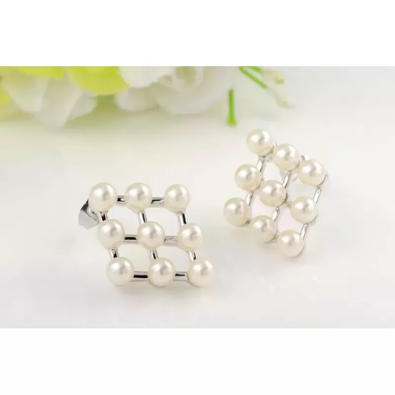 Серьги ROZI RR-72220A ромбовидной формы