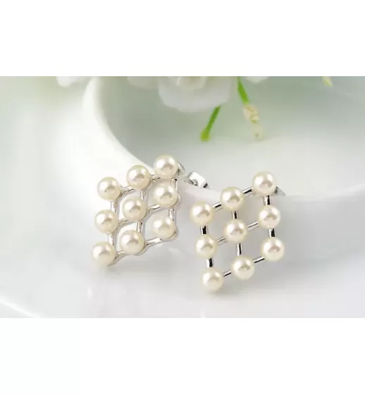 Серьги ROZI RR-72220A ромбовидной формы