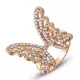 Кольцо ROZI RG-13560 в форме бабочки с фианитами