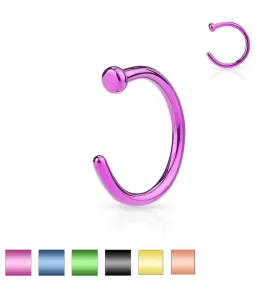 Серьга полукольцо для пирсинга носа PiercedFish NOCPG/NOCPR/NOCPT из стали