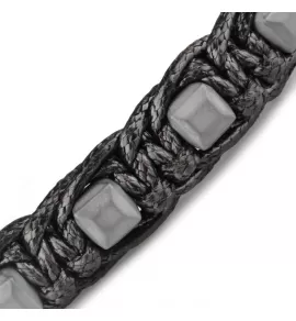Плетеный браслет Шамбала из гематита Everiot Select LNS-2150