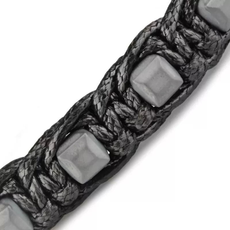 Плетеный браслет Шамбала из гематита Everiot Select LNS-2150