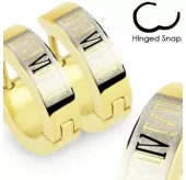 Серьги кольца TATIC SE2063 стальные с римскими цифрами