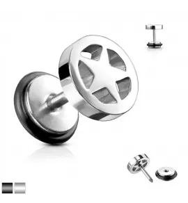 Серьга PiercedFish PSFX-14 со звездой (имитация плага)
