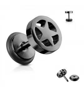 Серьга PiercedFish PSFX-14 со звездой (имитация плага)