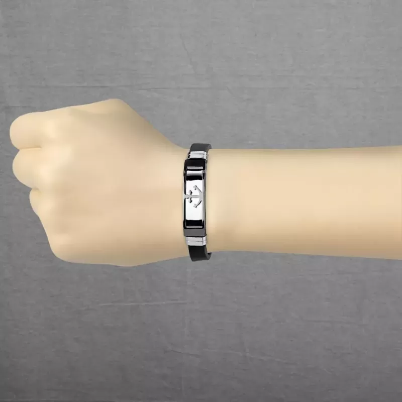 Мужской браслет из каучука с якорем TATIC SSBM-0907