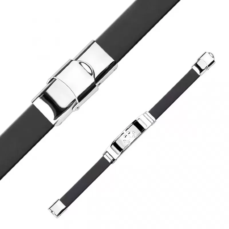 Мужской браслет из каучука с якорем TATIC SSBM-0907