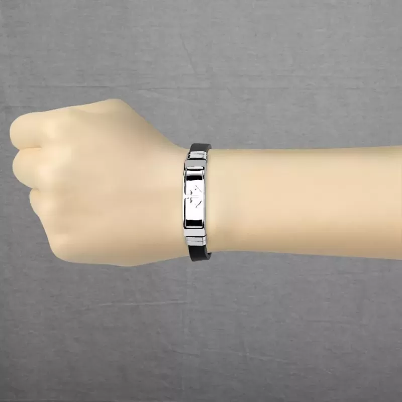 Мужской браслет из каучука с якорем TATIC SSBM-0907