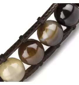 Плетеный браслет-намотка Everiot Select LNS-2028 из натурального агата