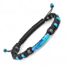 Плетеный браслет Шамбала из керамических бусин Everiot Select LNS-2093