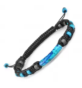 Плетеный браслет Шамбала из керамических бусин Everiot Select LNS-2093