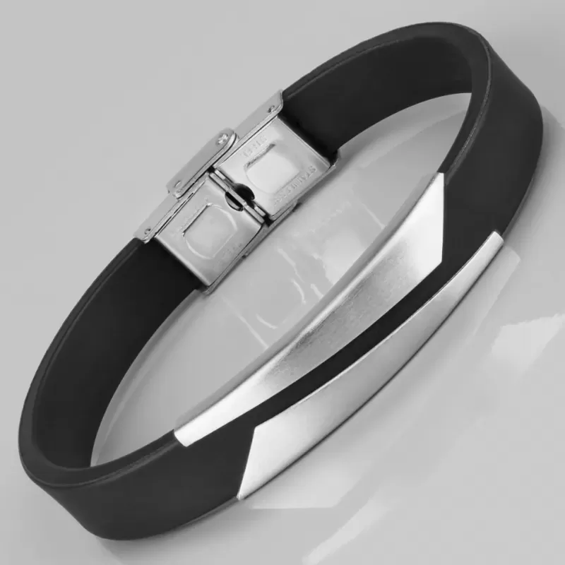 Браслет из каучука и стали Everiot PL-MJ-15033