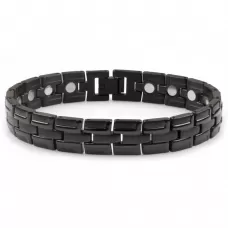 Магнитный браслет мужской черный Magnetana KBM-56163-TJK