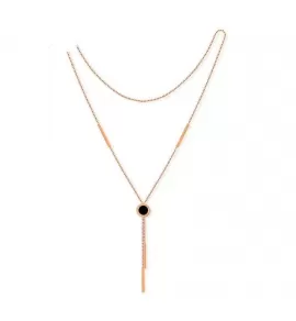 Стальное колье-сотуар из цепочек Everiot SN-XP-2058 с подвесками