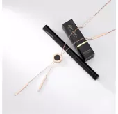 Стальное колье-сотуар из цепочек Everiot SN-XP-2058 с подвесками