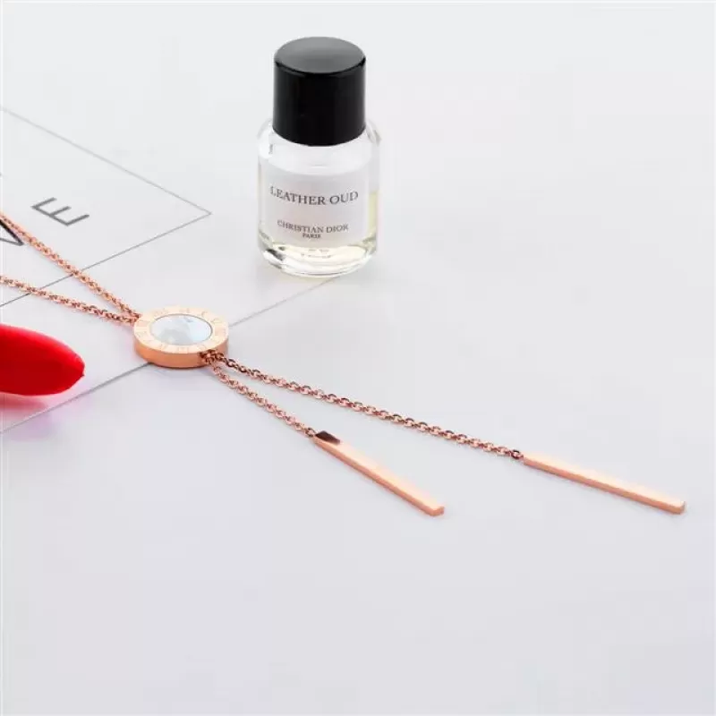 Стальное колье-сотуар из цепочек Everiot SN-XP-2058 с подвесками