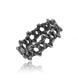 Кольцо из стали TATIC SR-BR-104 символ Звезда Давида