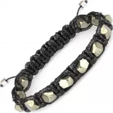 Черный плетеный браслет Шамбала из пирита Everiot Select LNS-2067