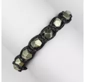 Черный плетеный браслет Шамбала из пирита Everiot Select LNS-2067