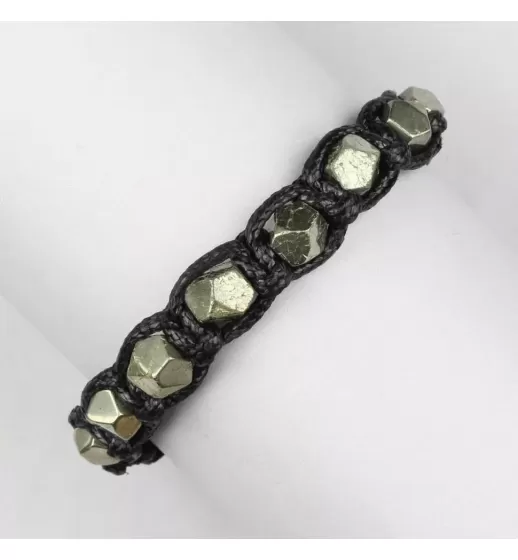 Черный плетеный браслет Шамбала из пирита Everiot Select LNS-2067