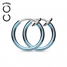 Серьги-обманки (клипсы, каффы) 2 шт. из стали PiercedFish 2xSEP45-LB для имитации пирсинга носа, уха, септума, хеликса