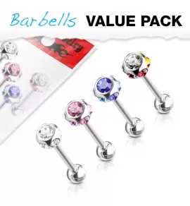 Набор из 4 штанг для пирсинга языка PiercedFish VB-020