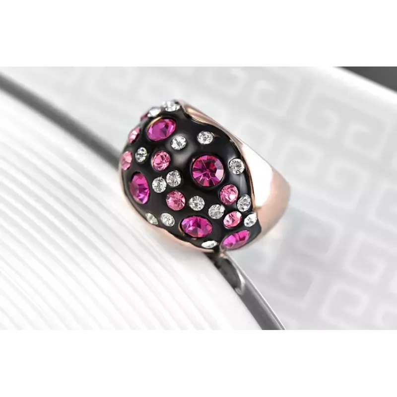 Кольцо ROZI RG-51460 с розовыми кристаллами