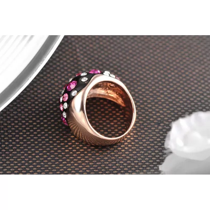 Кольцо ROZI RG-51460 с розовыми кристаллами