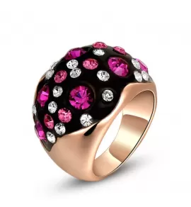Кольцо ROZI RG-51460 с розовыми кристаллами