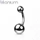 Серьга банан для пирсинга пупка Pirslab T23N01 из титана