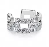 Серьга клипса на хеликс (кафф, обманка) с фианитами TATIC EC19425 имитация пирсинга хряща уха