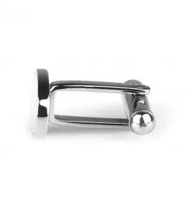 Запонки овальные из ювелирной стали с перламутром MRJ-C000158