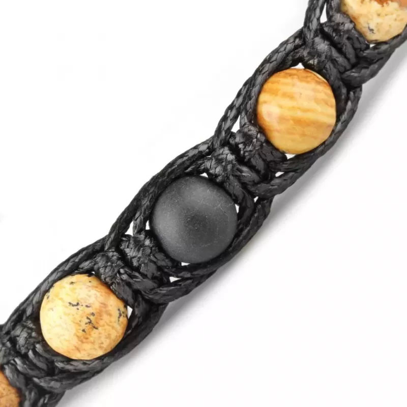 Браслет Шамбала из яшмы с шармом "Всевидящее око" Everiot Select LNS-2152