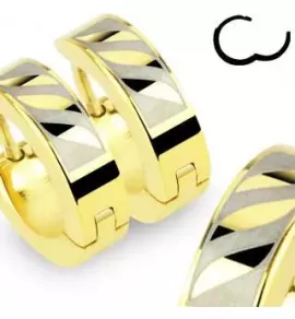 Золотистые серьги-кольца из стали TATIC SE2061