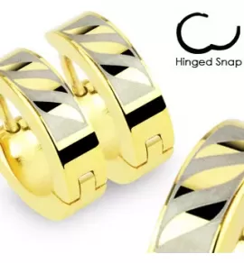 Золотистые серьги-кольца из стали TATIC SE2061