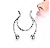 Септум обманка (серьга циркуляр, клипса в нос, для сосков) из стали PiercedFish CLP01-ST имитация пирсинг подковы