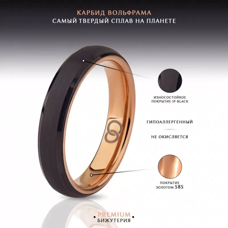 Кольцо из карбида вольфрама INFY RTG-3324-KRD