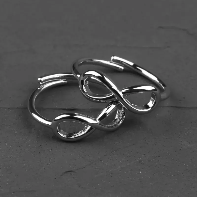 Пара безразмерных незамкнутых колец для пальцев ног/на фалангу TATIC R-A022 со знаком бесконечности