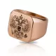 Мужской перстень-печатка из стали TATIC RSS-0322 цвета розового золота