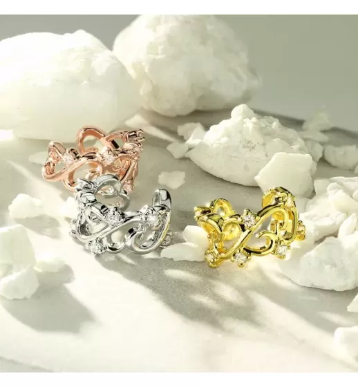 Серьга кафф (обманка, клипса) на хеликс с фианитами TATIC EC19426 имитация пирсинга хряща уха