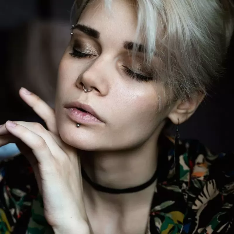 Кольцо кликер с несъемным шариком из стали PiercedFish RH91-K серьга для пирсинга септума носа, хряща уха, трагуса, хеликса, брови, губ, пупка, сосков