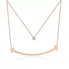 Колье из цепочек Everiot SN-XP-2075 из стали с подвесками