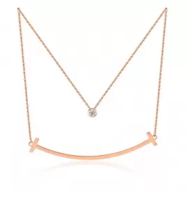 Колье из цепочек Everiot SN-XP-2075 из стали с подвесками