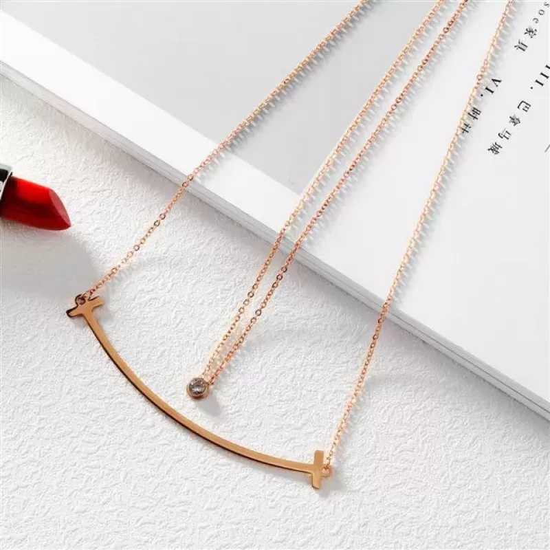 Колье из цепочек Everiot SN-XP-2075 из стали с подвесками