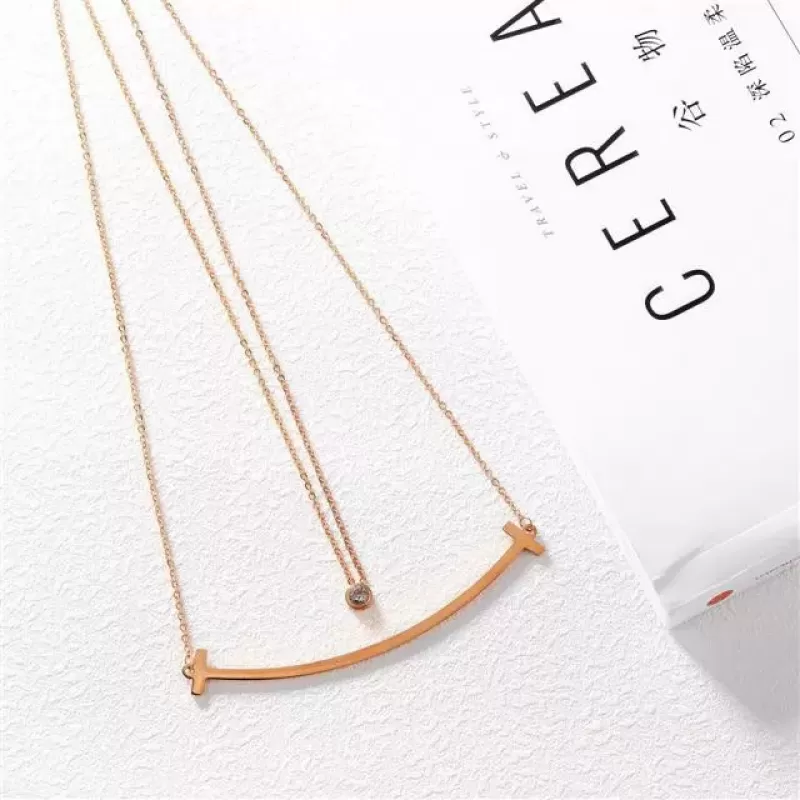 Колье из цепочек Everiot SN-XP-2075 из стали с подвесками