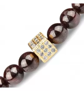 Браслет из граната с фианитами на резинке Everiot Select LNS-2069