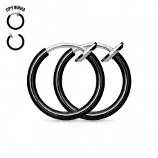 Серьги-обманки (клипсы, каффы) 2 шт. из стали PiercedFish 2xSEP45-K для имитации пирсинга носа, уха, септума, хеликса